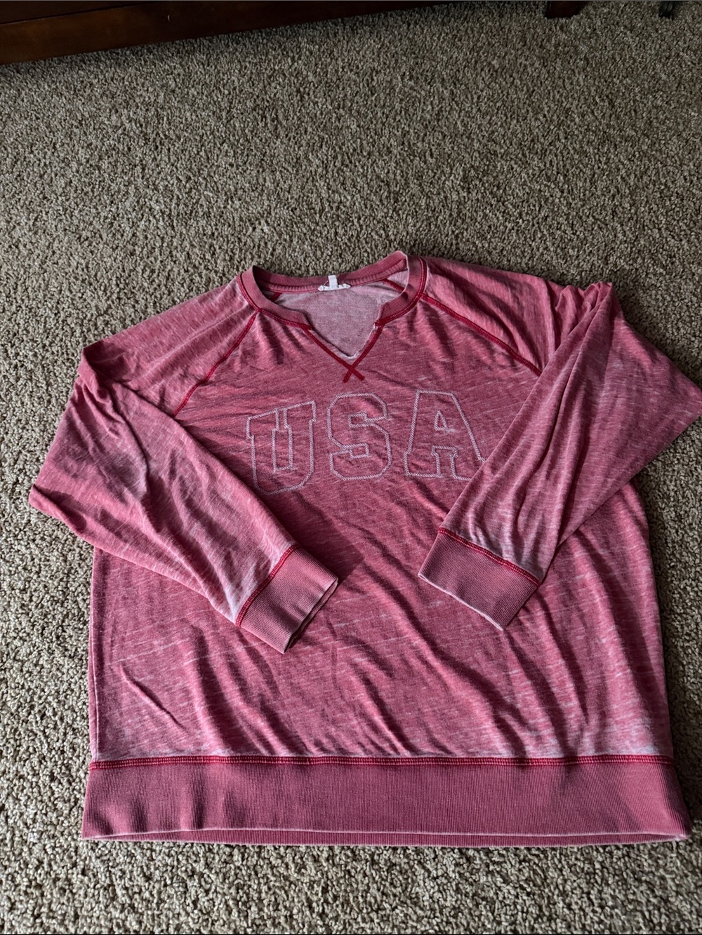 Maurices Pink USA Crewneck Pullover